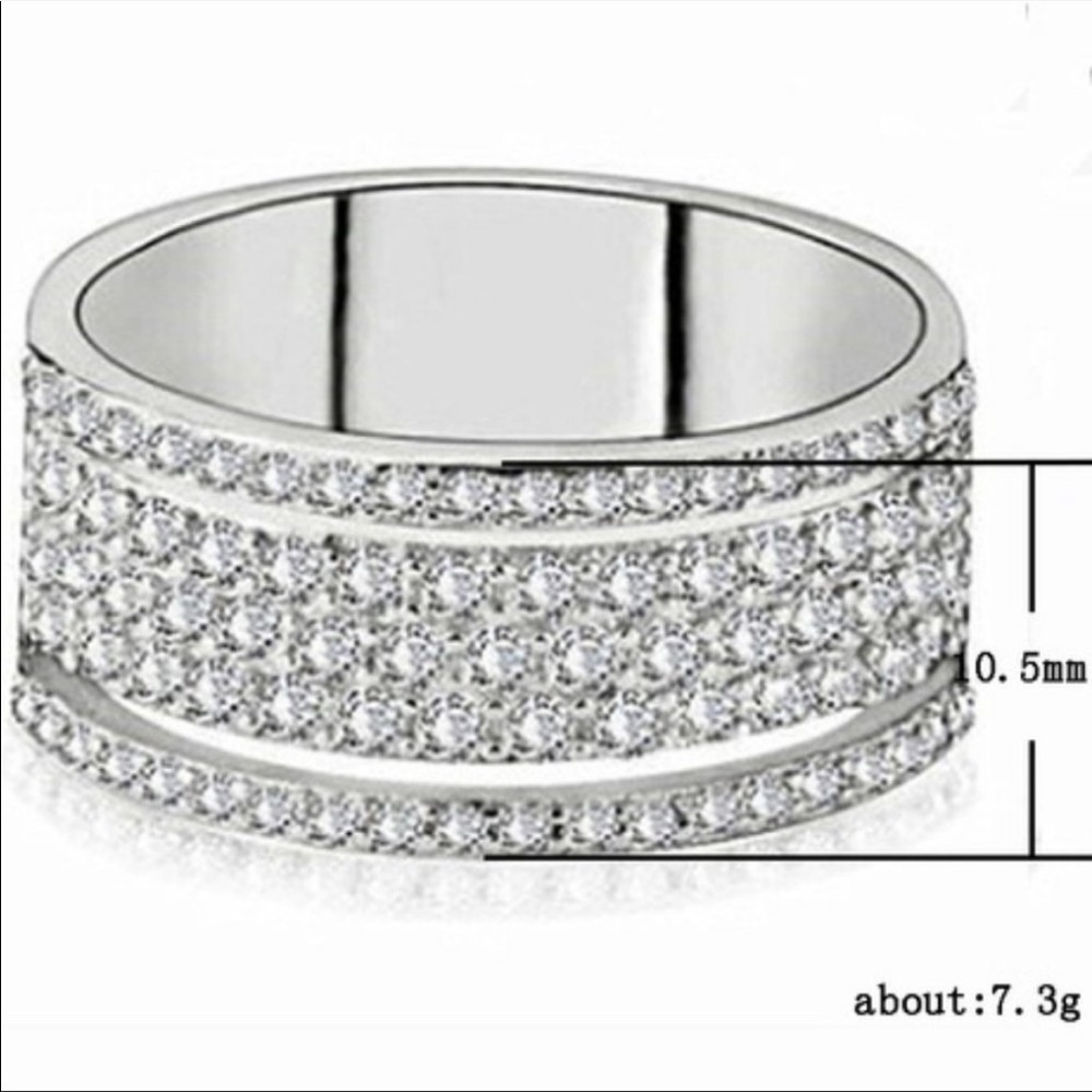 NEW 925 STERLING SILVER MULTI ETERNITY RING - Picture 5 of 5